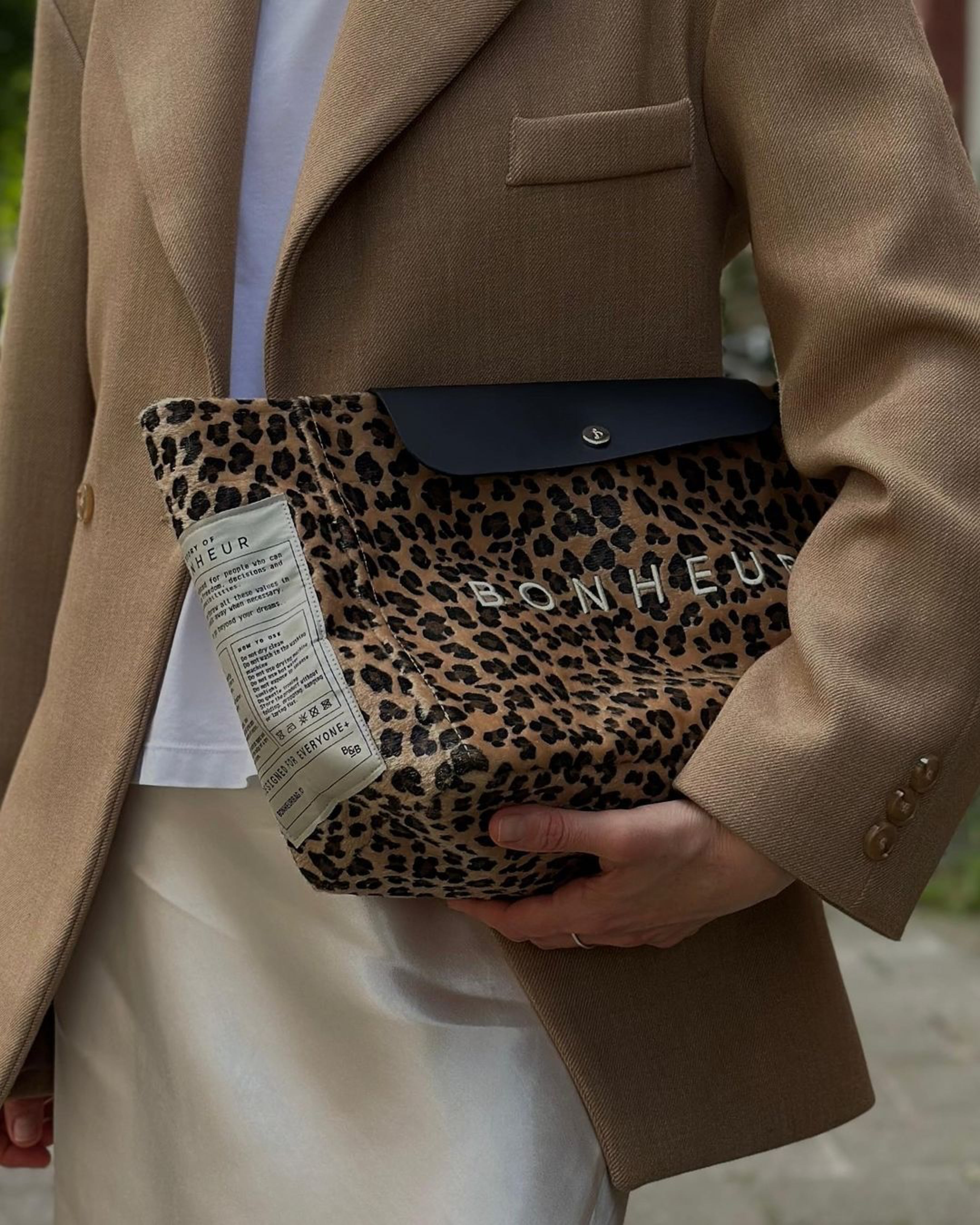 N°6 Canvas Clutch+Bag - Leopard