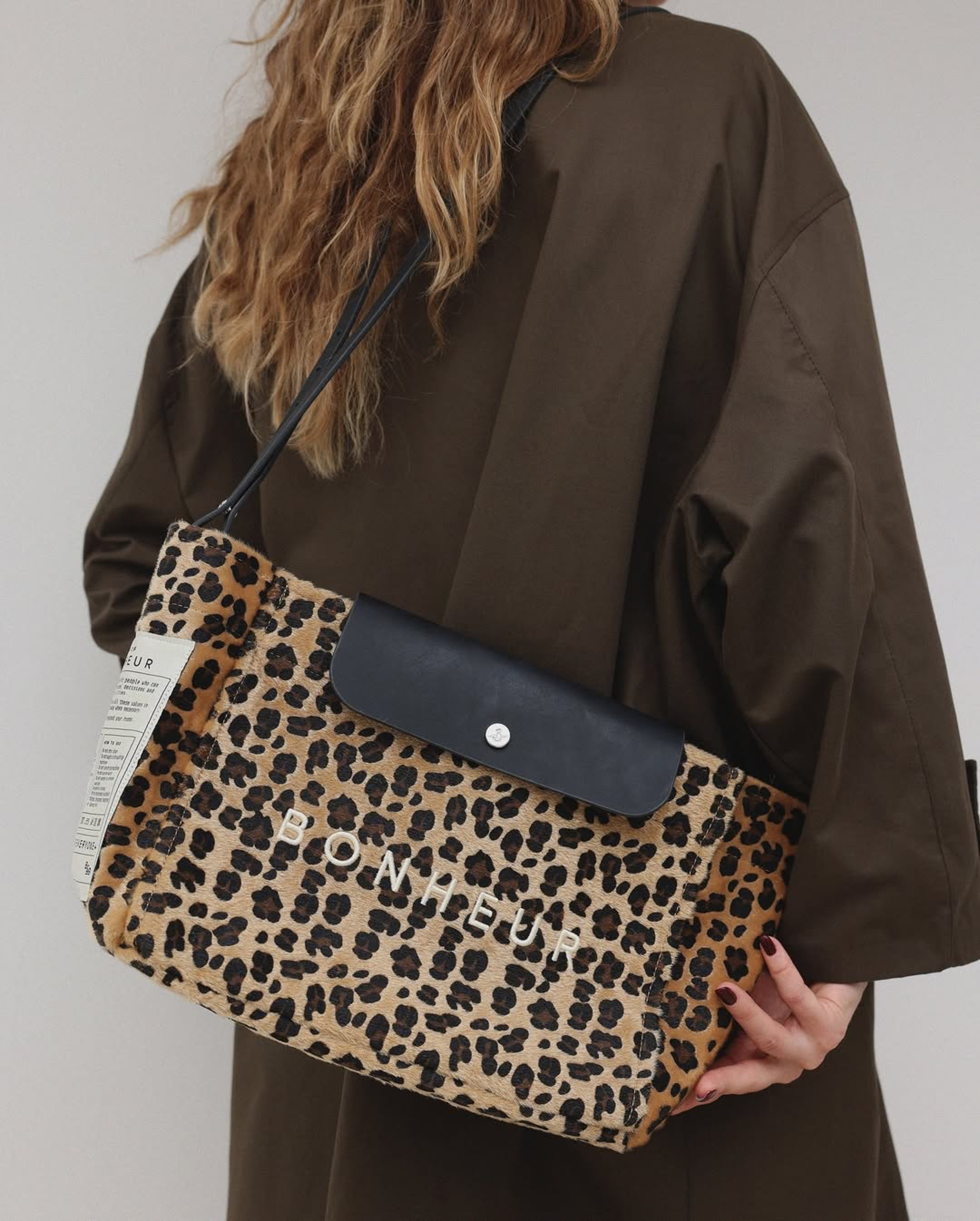 N°6 Canvas Clutch+Bag - Leopard
