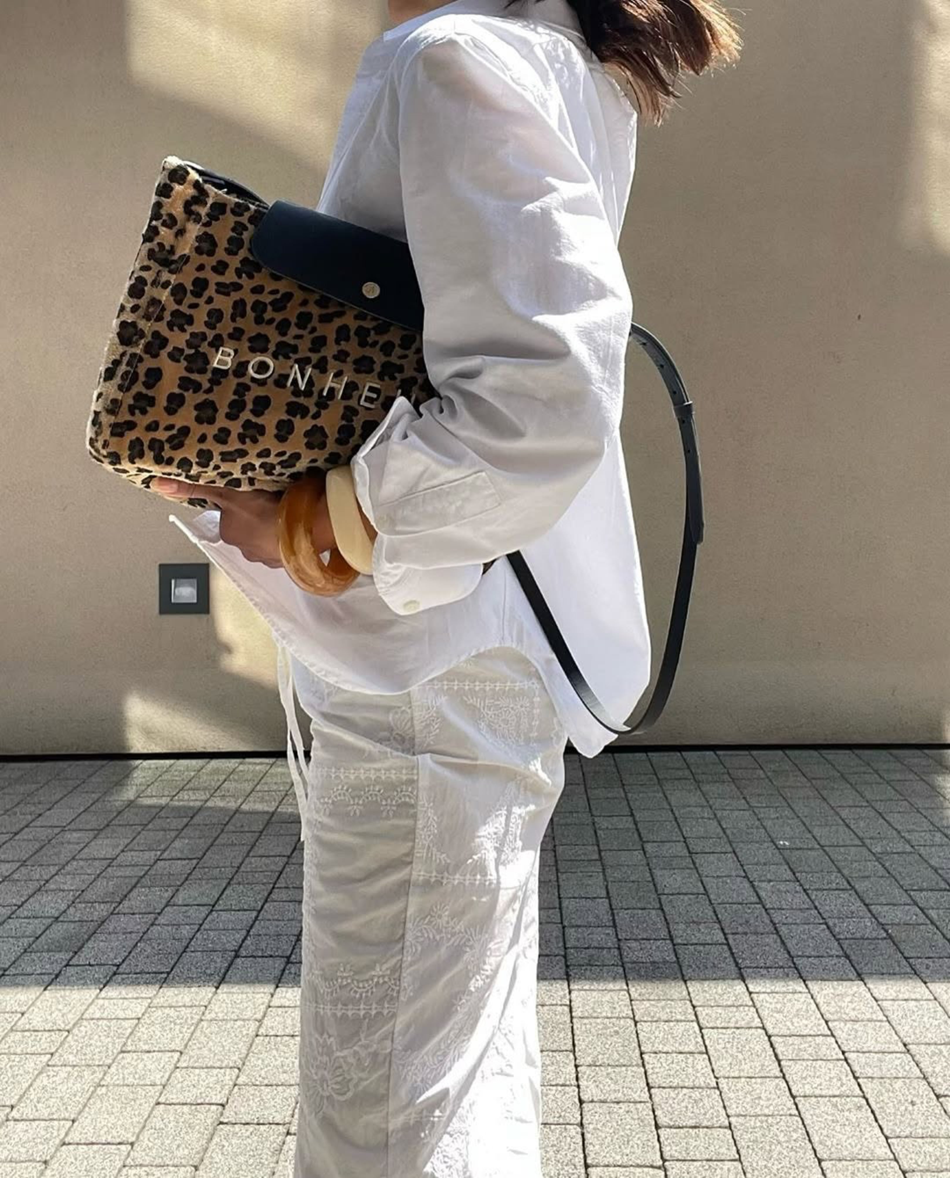N°6 Canvas Clutch+Bag - Leopard