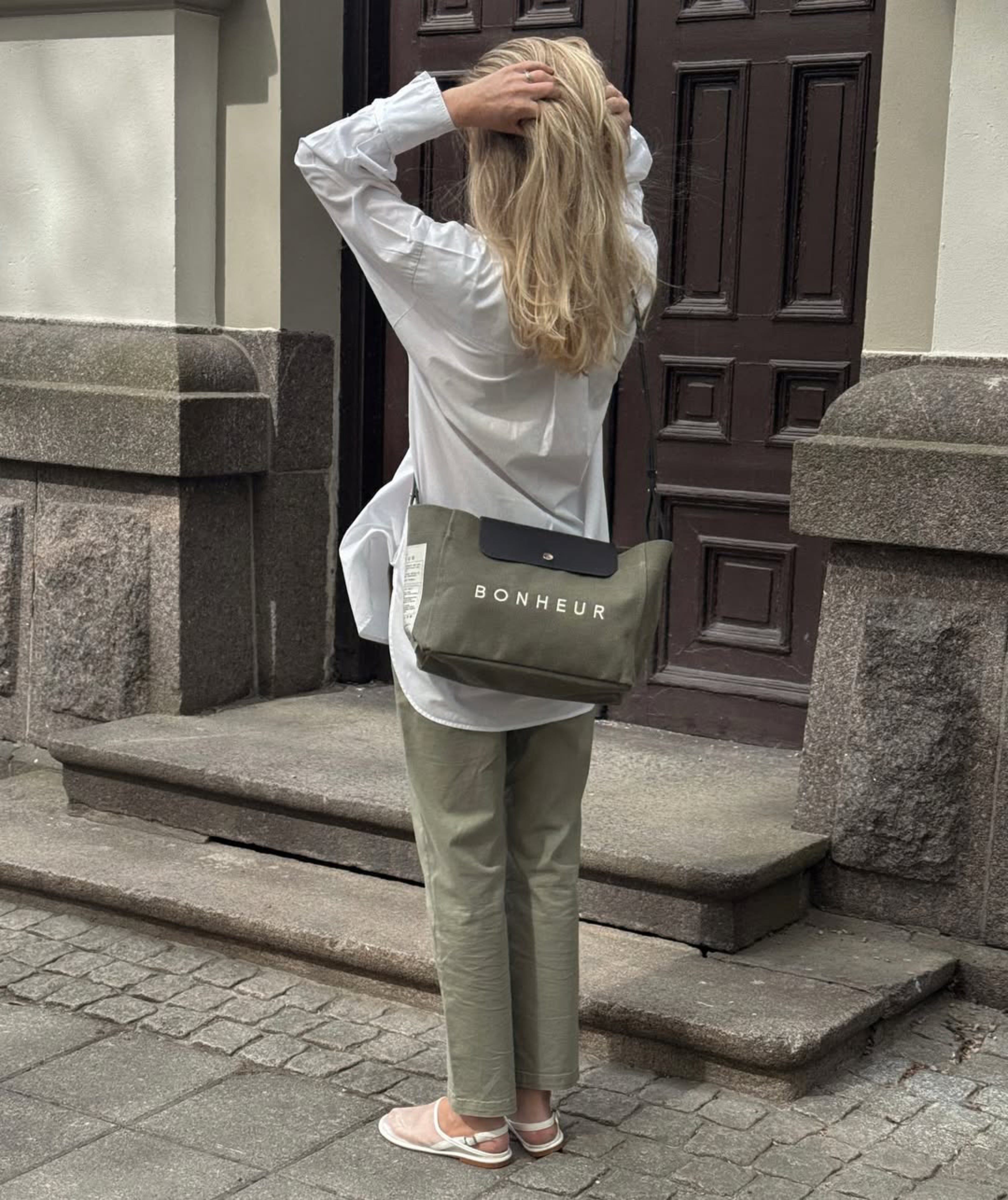 N°6 Canvas Clutch+Bag - Green Tea