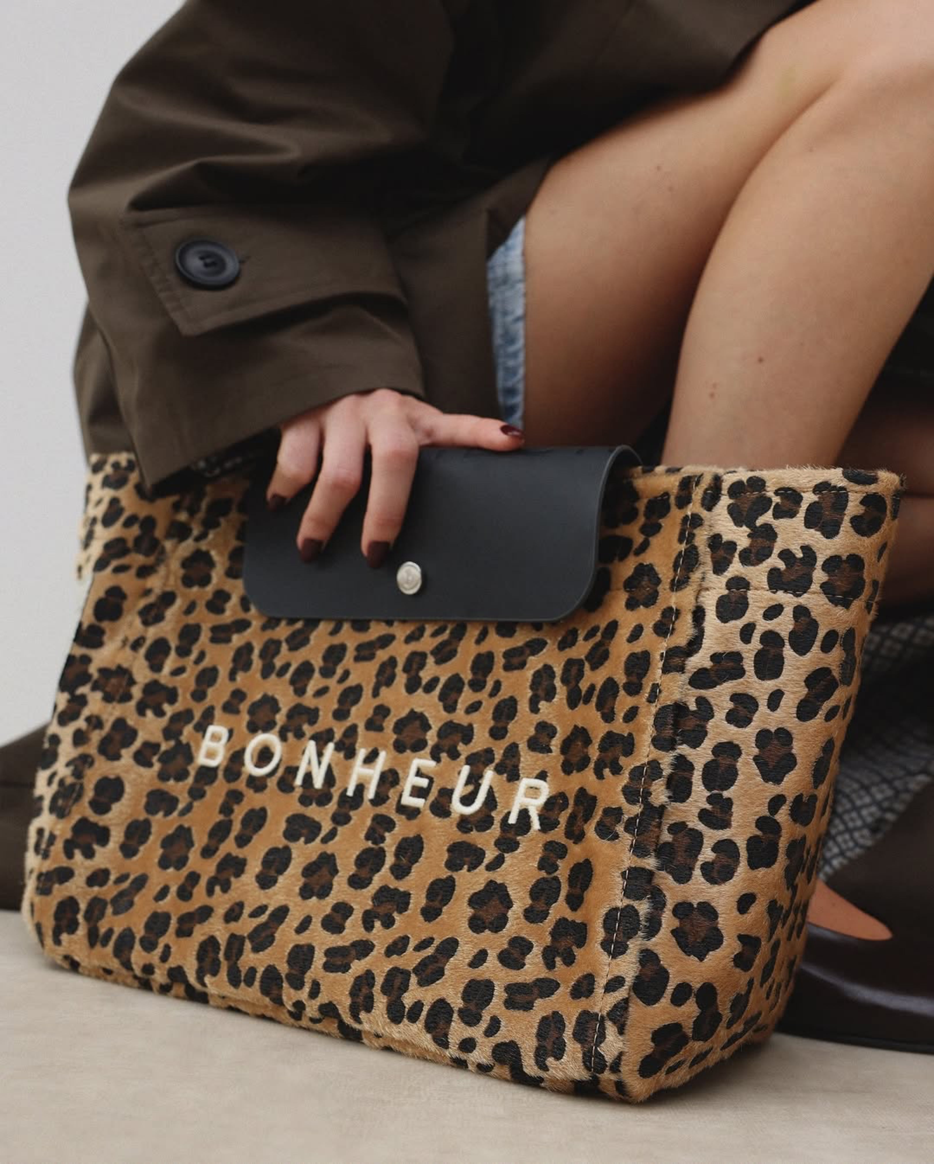 N°6 Canvas Clutch+Bag - Leopard