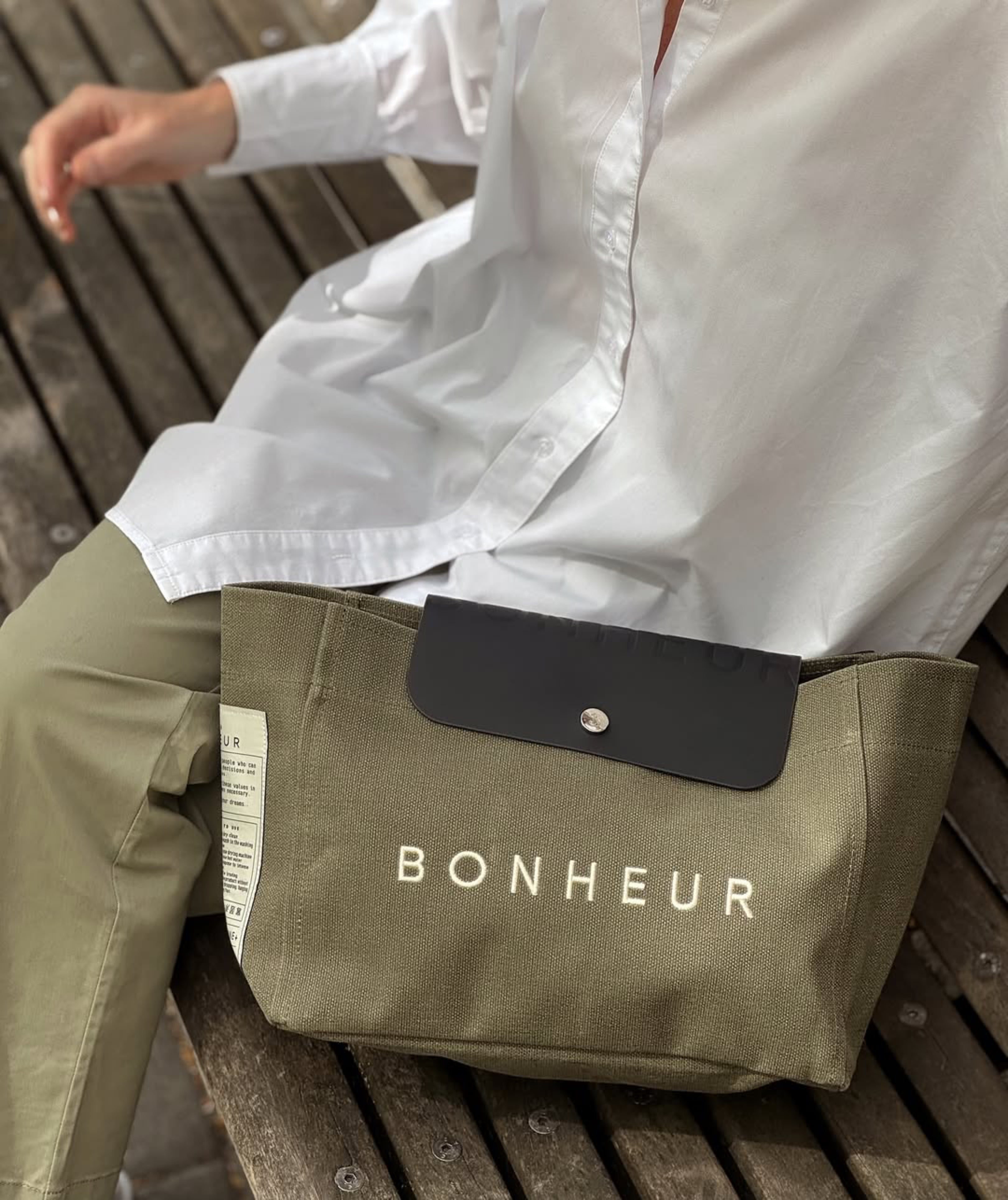 N°6 Canvas Clutch+Bag - Green Tea