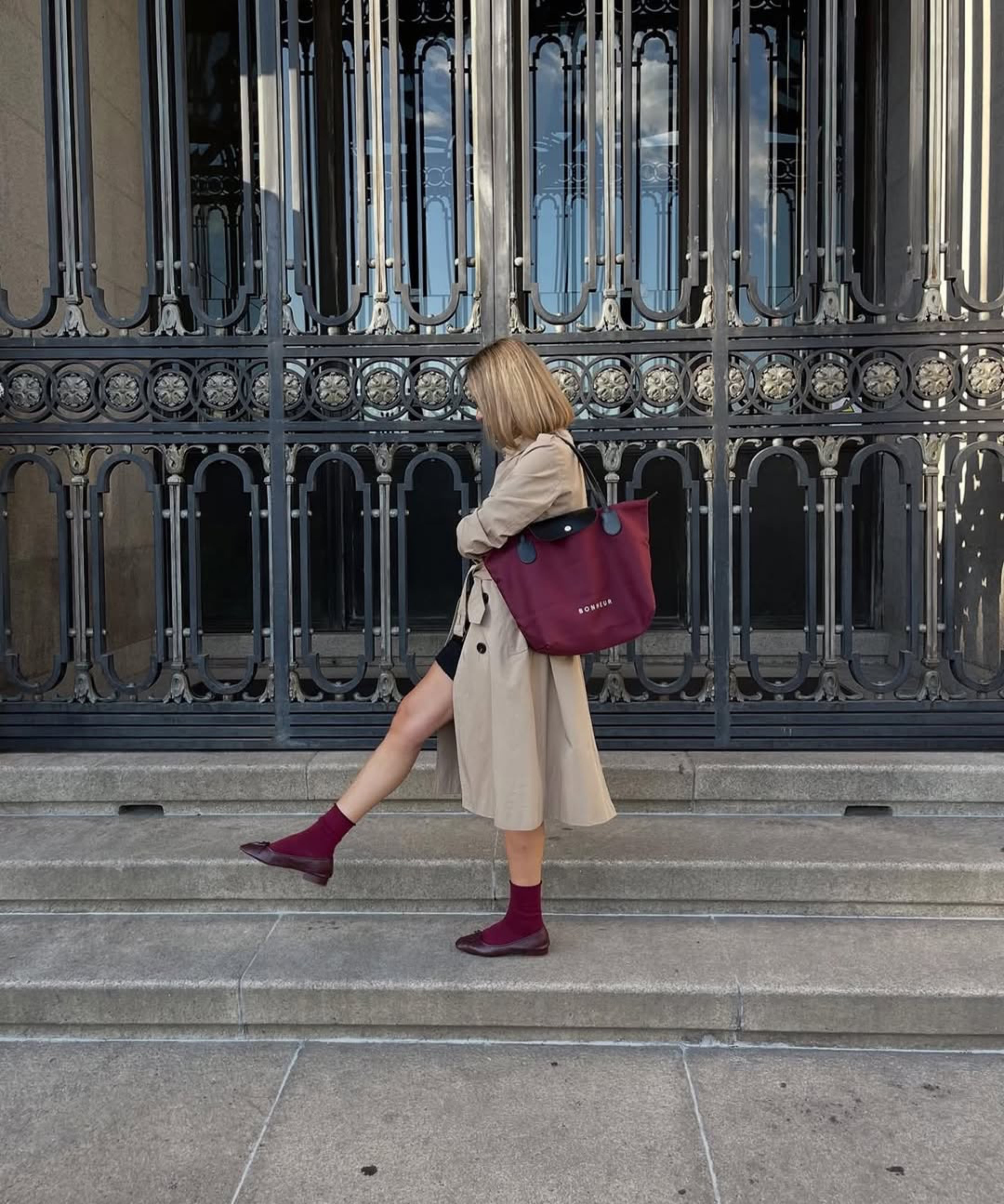 N°7 Canvas Bag- Cherry Red