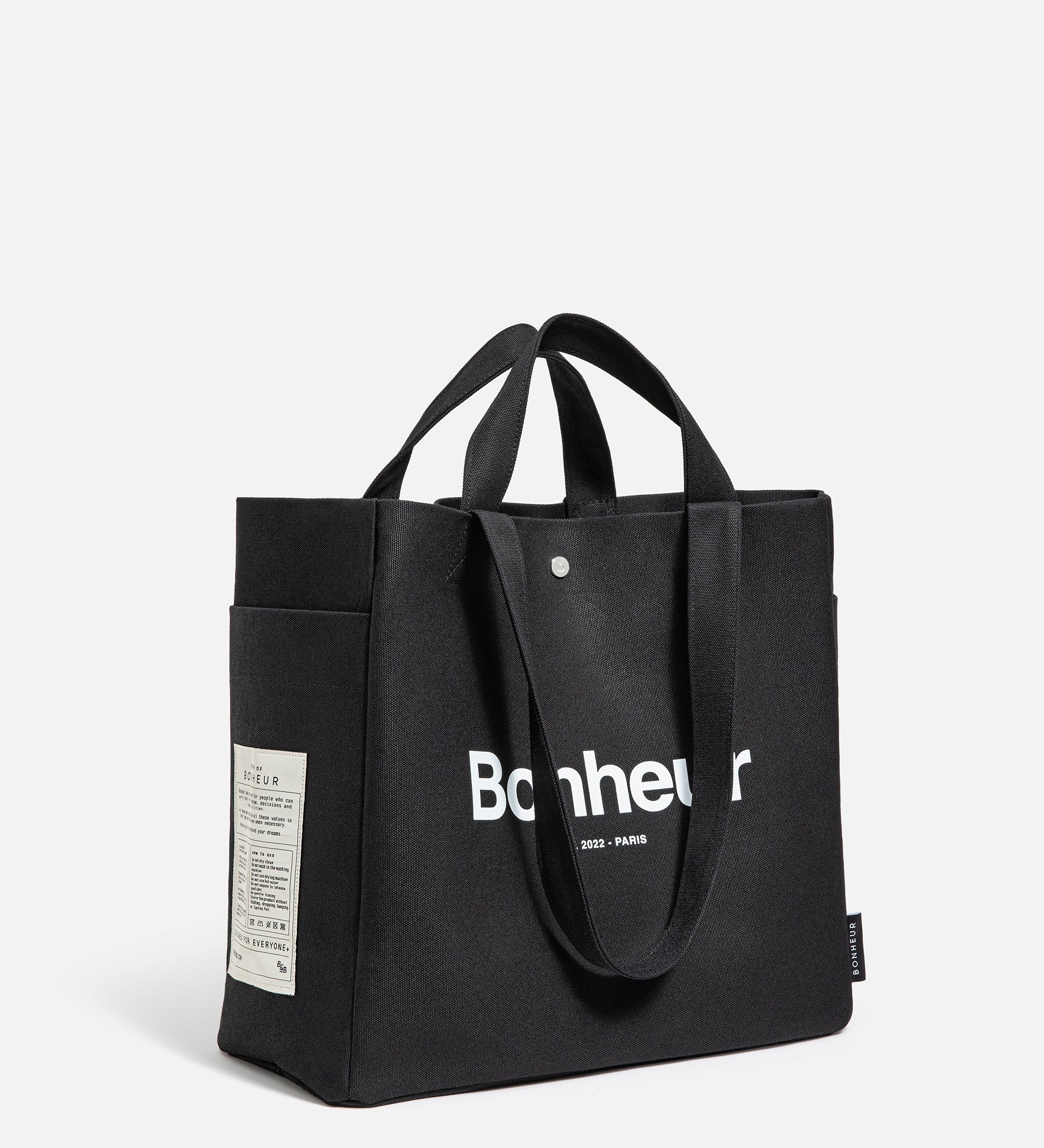 N°4 Canvas Cotton Bag- Cold Black