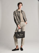 Canvas Ghost Gray Small Tote Bag