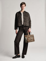 Canvas Leopard Small Tote Bag