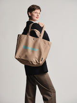 N°4 Canvas Cotton Bag- Espresso Cream