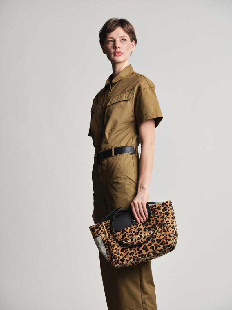 N°6 Canvas Clutch+Bag - Leopard