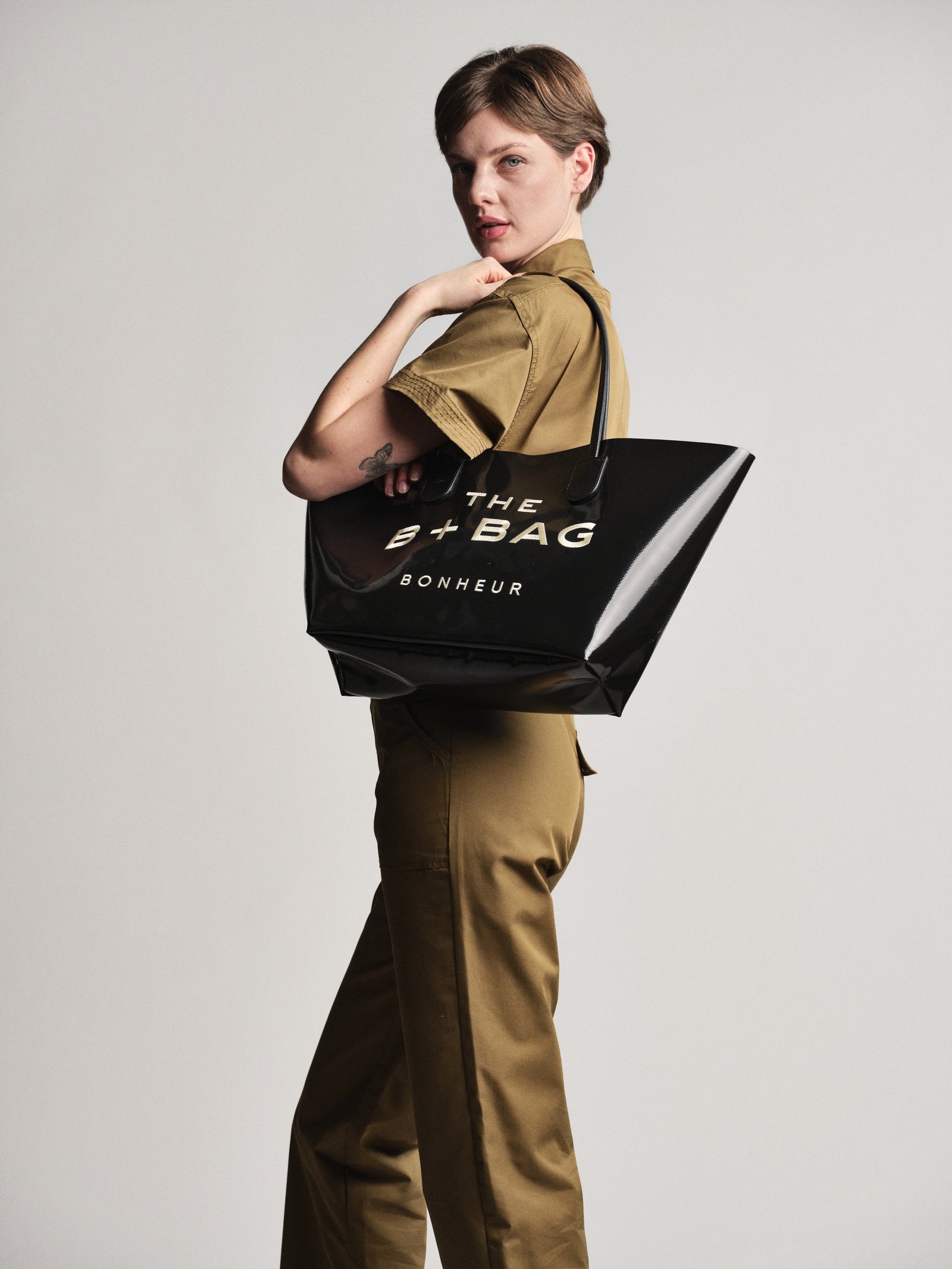 ★OVHEE★ Bonheur Tote Bag Black P00000QG PolyPop Ultra Black Tote Bag – Bonheur Worldwide