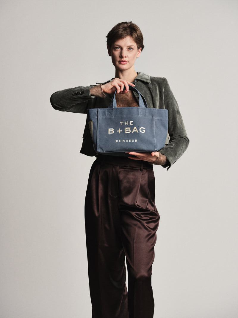 Canvas Parisian Blue Small Tote Bag