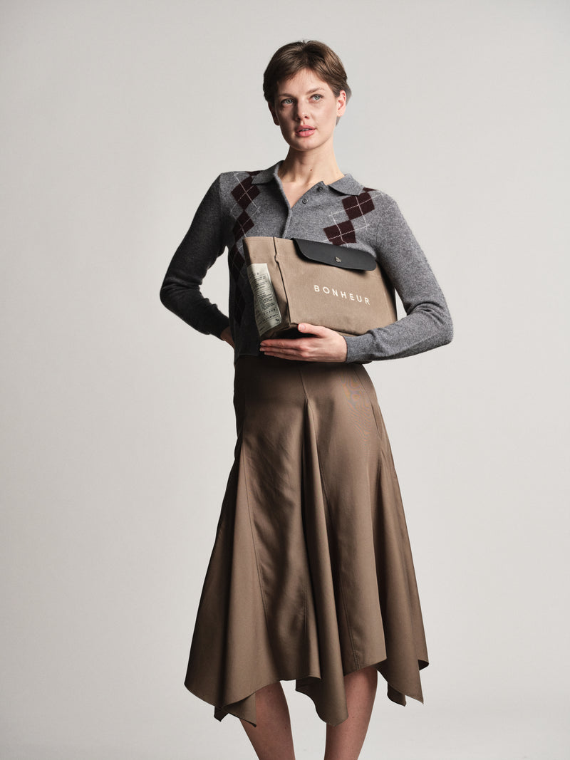 N°6 Canvas Clutch+Bag - Chocolate Malt