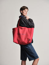 N°4 Canvas Cotton Bag- Raspberry Red