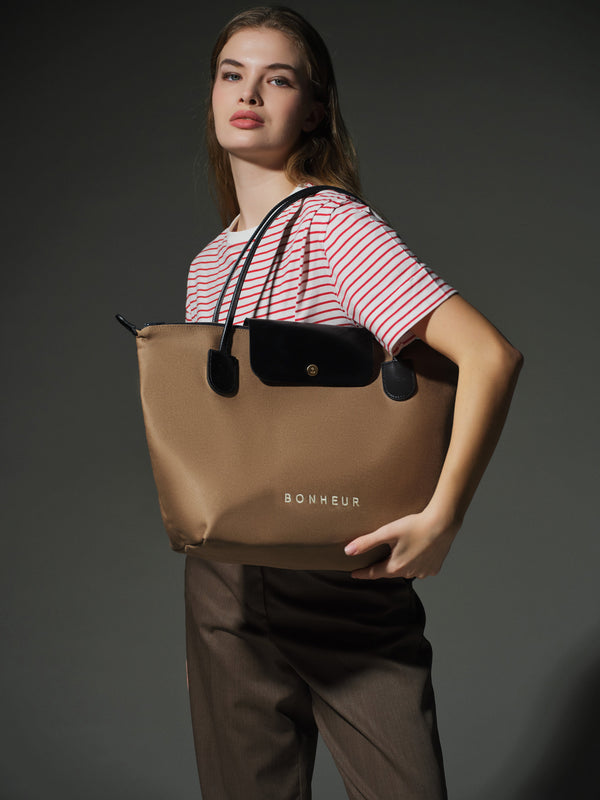N°7 Kanvas Çanta- Mocha Cream