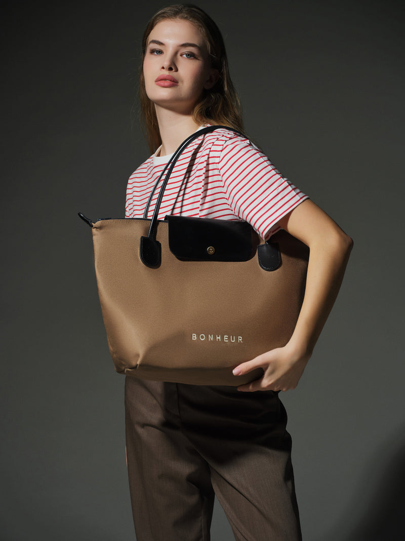 N°7 Canvas Bag- Mocha Cream
