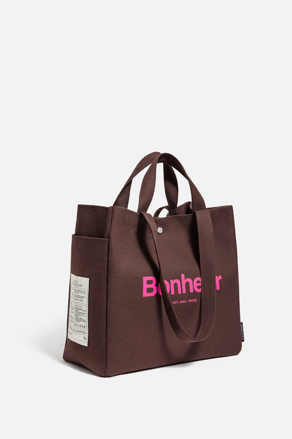 N°4 Canvas Cotton Bag- Cherry Brownıe