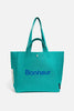 N°4 Canvas Cotton Bag- Aqua Blue