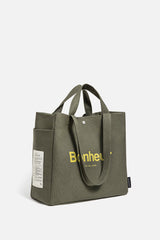 N°4 Canvas Cotton Bag- Green Splash