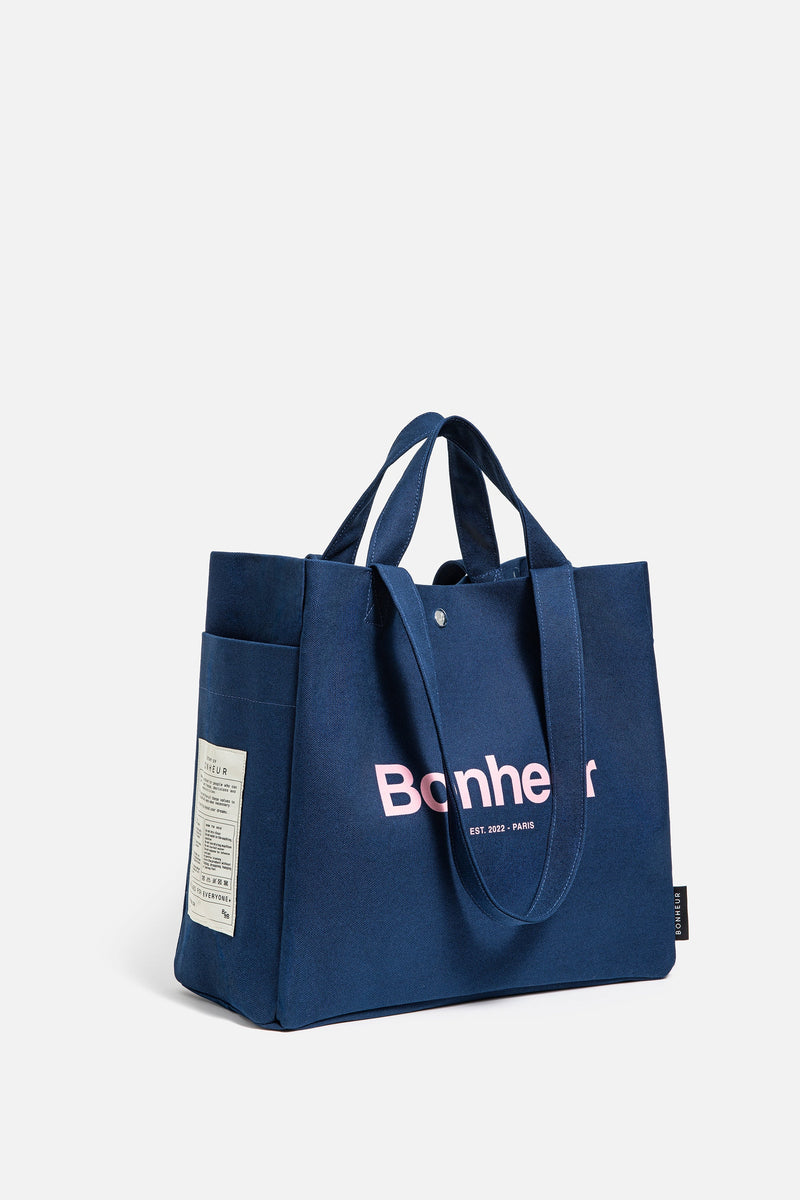 N°4 Canvas Cotton Bag- Dark Jean