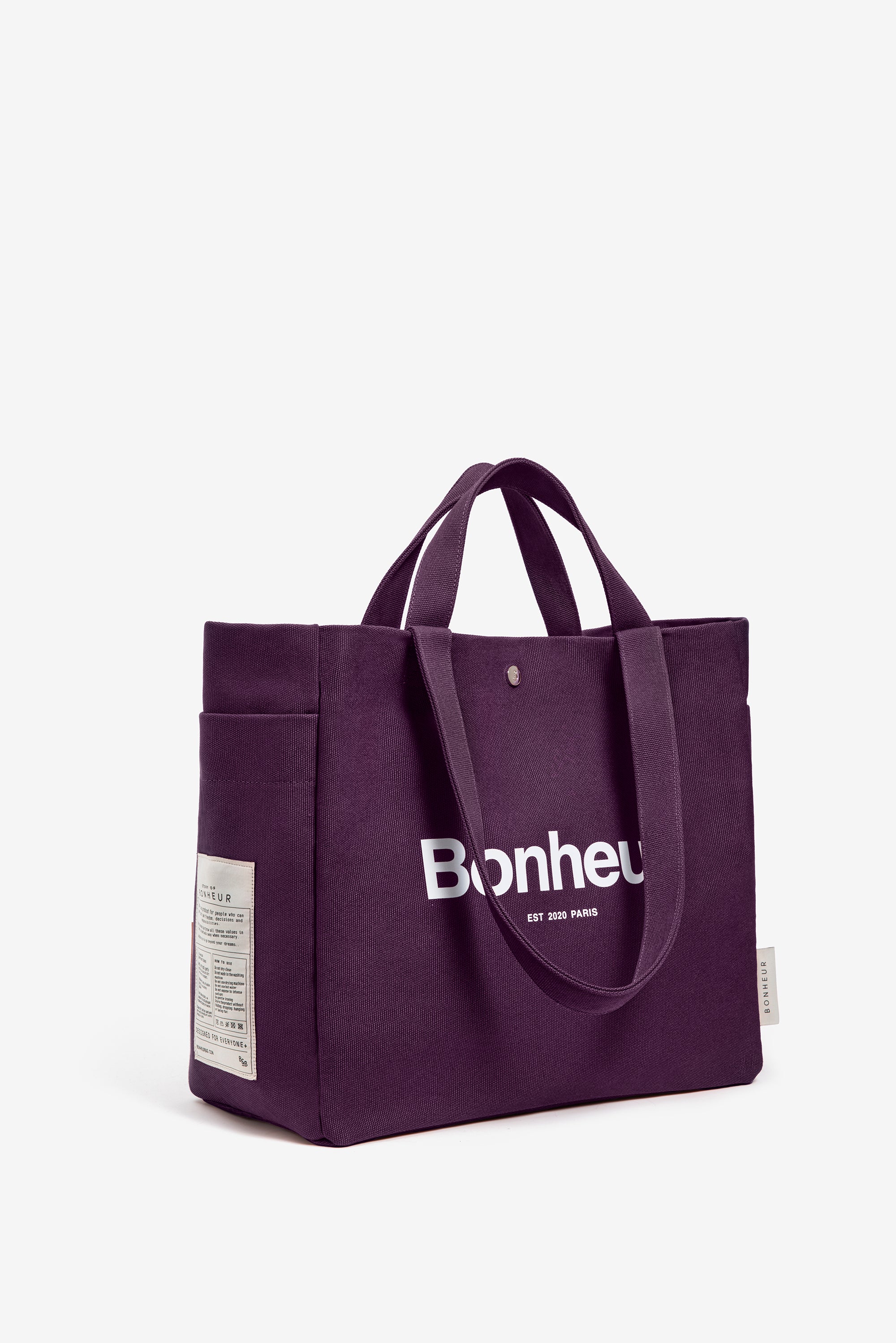 N°4 Canvas Cotton Bag- Plum Purple