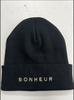 Bonheur Black Beanie Hat