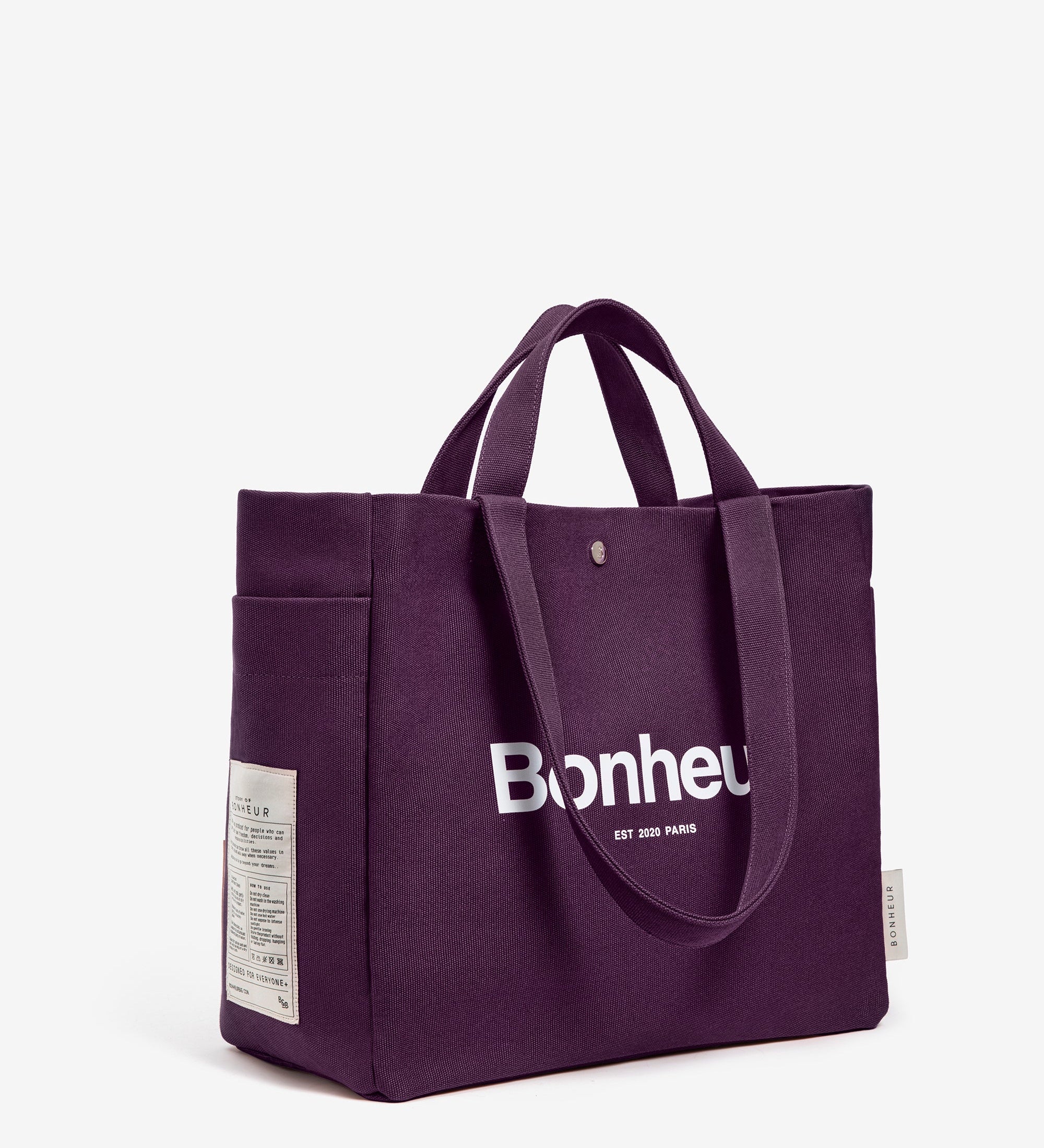 N°4 Canvas Cotton Bag- Plum Purple