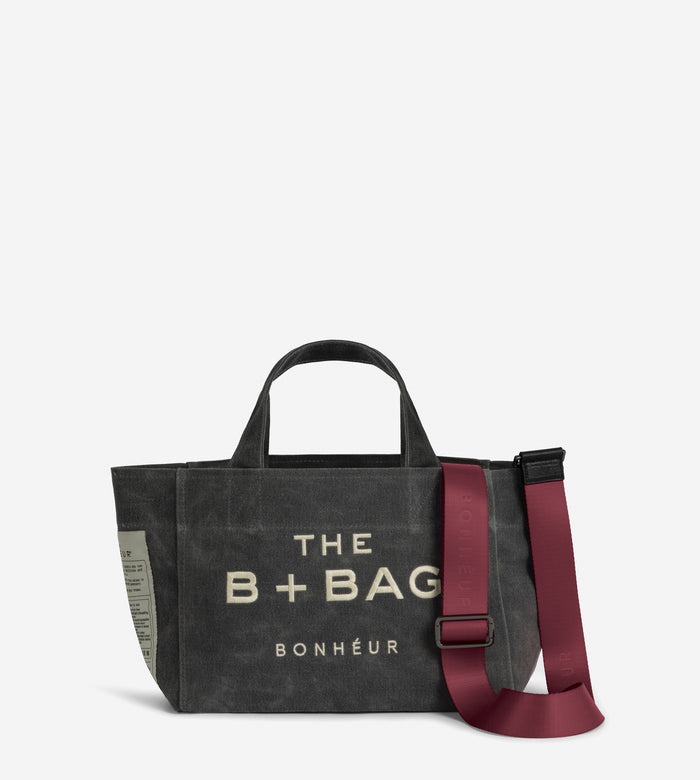 bonheur Canvas Ghost Gray Small Tote Bag