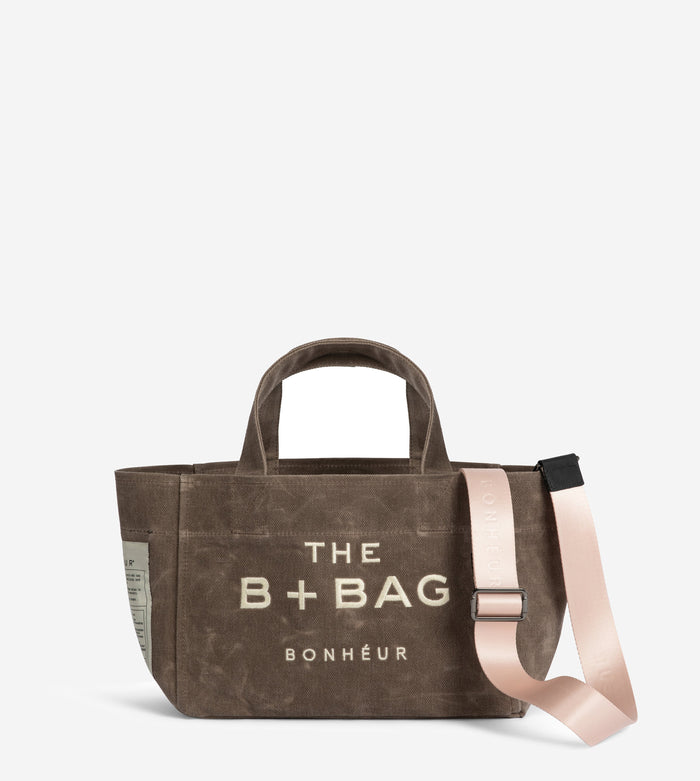 ﻿bonheur Canvas Chocolate Malt Small Tote Bag