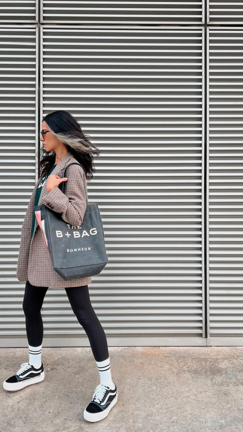 Canvas Ghost Gray Medium Tote Bag