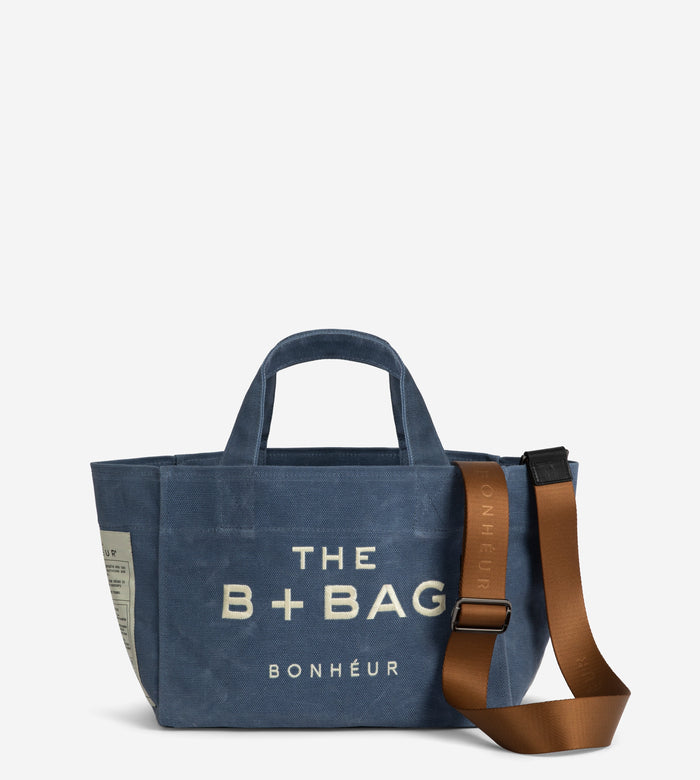 bonheur Canvas Parisian Blue Small Tote Bag